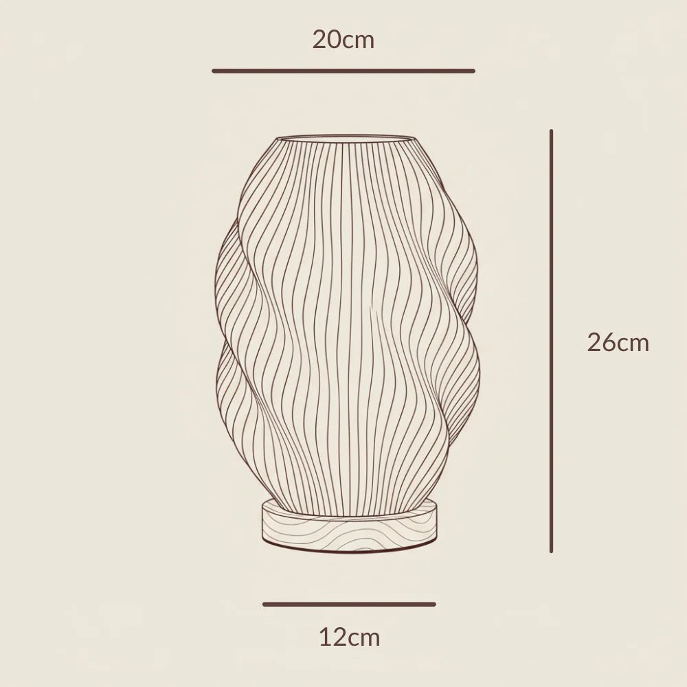 Vega - Dæmpbar bordlampe med organisk design - Adero Home