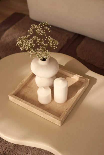 Firkantet marmor bakke - 30 x 30 cm