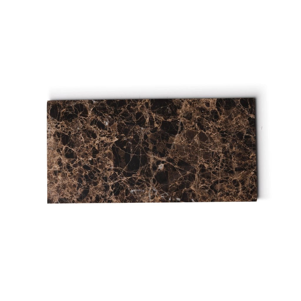 Marmor bakke M - 15 x 30 cm - Adero Home - Brun