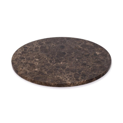 Rund marmor bakke Ø30cm - Adero Home - Brun