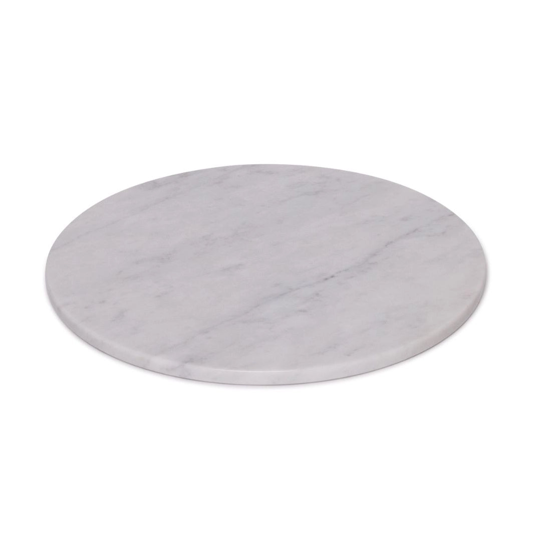 Rund marmor bakke Ø30cm - Adero Home - Hvid