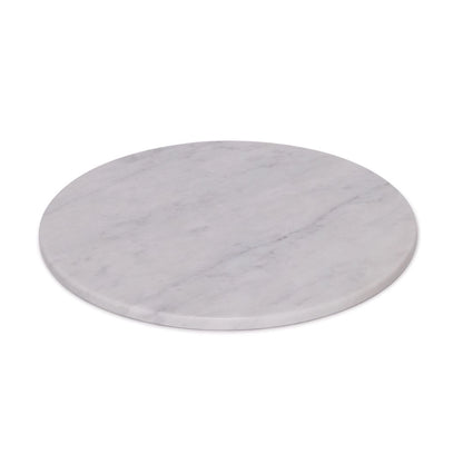 Rund marmor bakke Ø30cm - Adero Home - Hvid