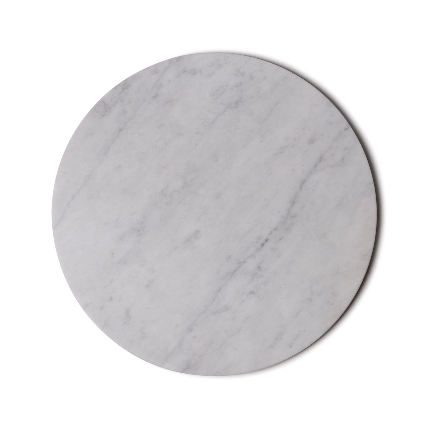 Rund marmor bakke Ø30cm - Adero Home - Hvid