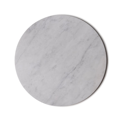 Rund marmor bakke Ø30cm - Adero Home - Hvid