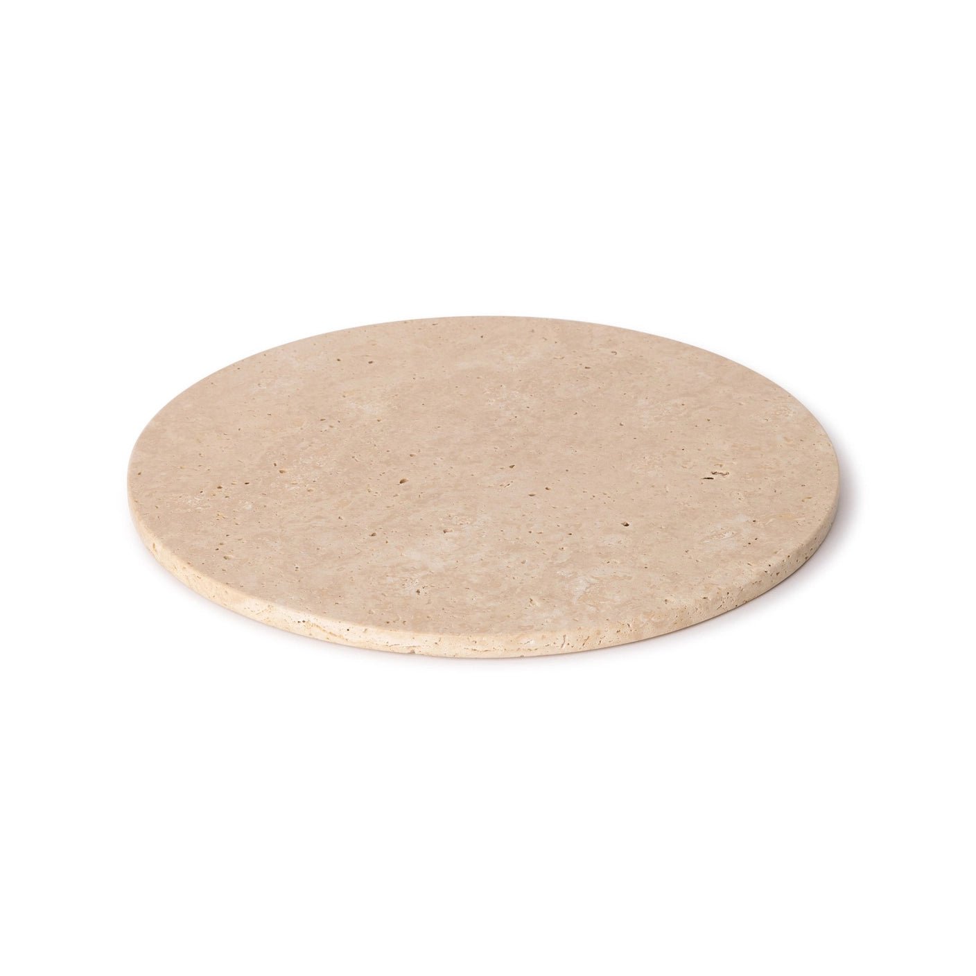 Rund marmor bakke Ø30cm - Adero Home - Travertin