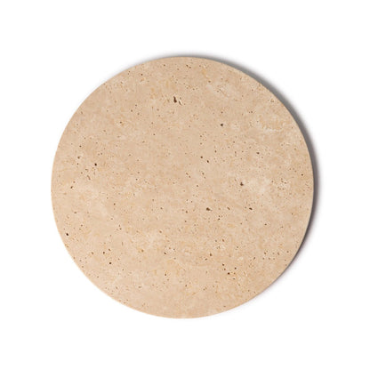 Rund marmor bakke Ø30cm - Adero Home - Travertin