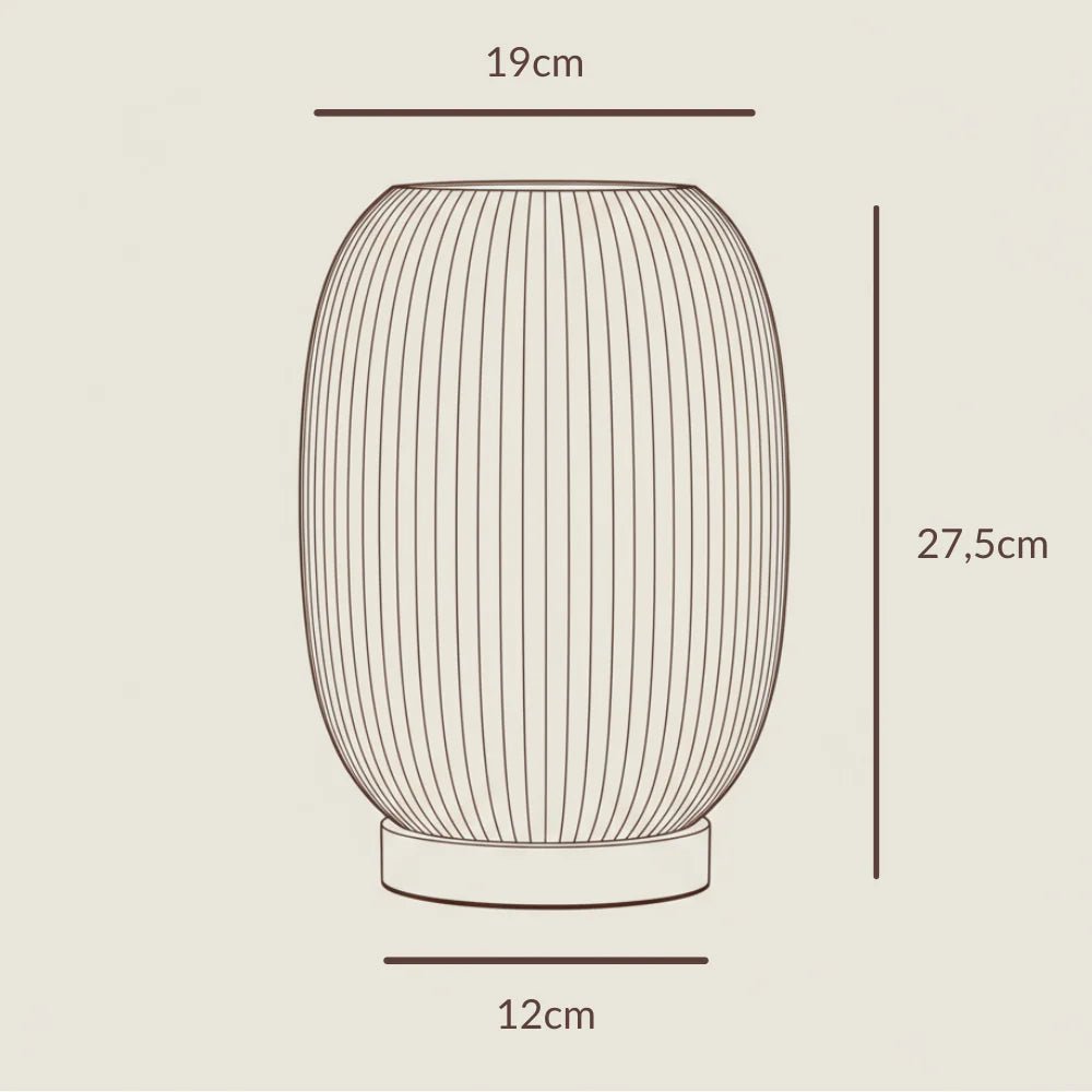 Mira - Dæmpbar bordlampe med rillet design - Adero Home