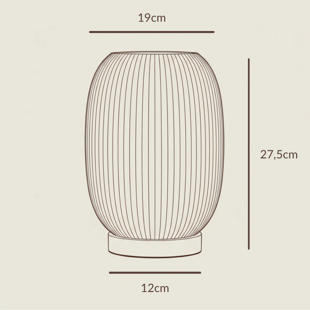 Mira - Dimbar bordslampa med räfflad design