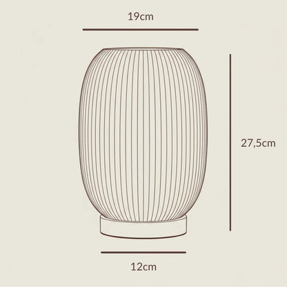 Mira - Dæmpbar bordlampe med rillet design - Adero Home