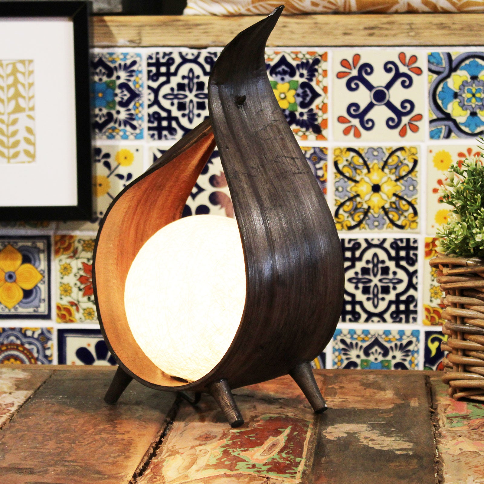 Naturlig kokoslampe - Mørk Wrapover