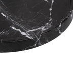Rund marmor bakke med kant Ø30 cm - Adero Home - Sort