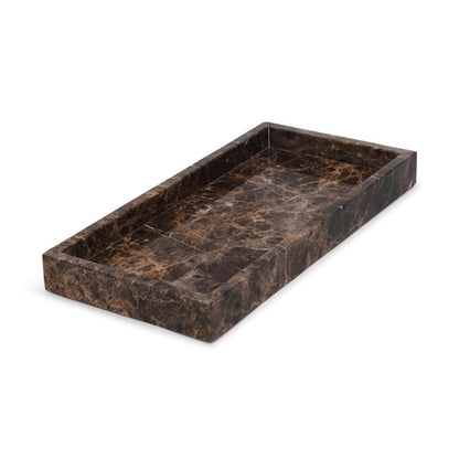 Marmor bakke med kant 15 × 30 cm - Adero Home - Brun