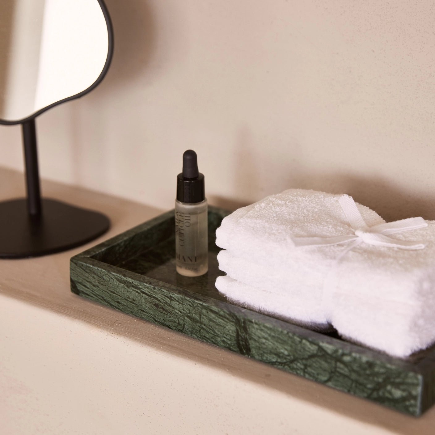 Marmor bakke med kant 15 × 30 cm - Adero Home - Grøn