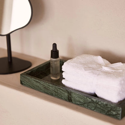 Marmor bakke med kant 15 × 30 cm - Adero Home - Grøn