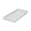 Marmor bakke med kant 15 × 30 cm - Adero Home - Hvid