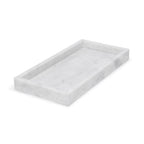 Marmor bakke med kant 15 × 30 cm - Adero Home - Hvid