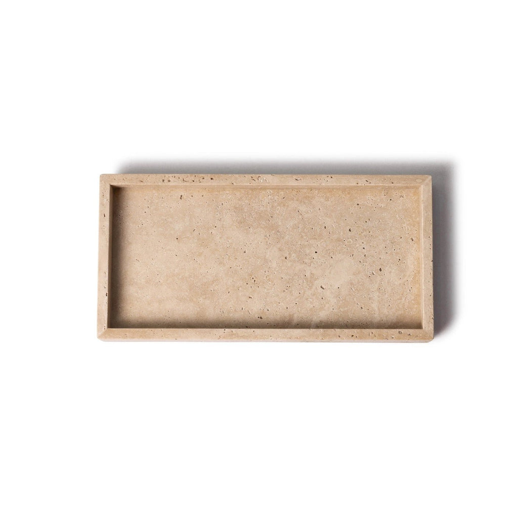 Marmor bakke med kant 15 × 30 cm - Adero Home - Travertin