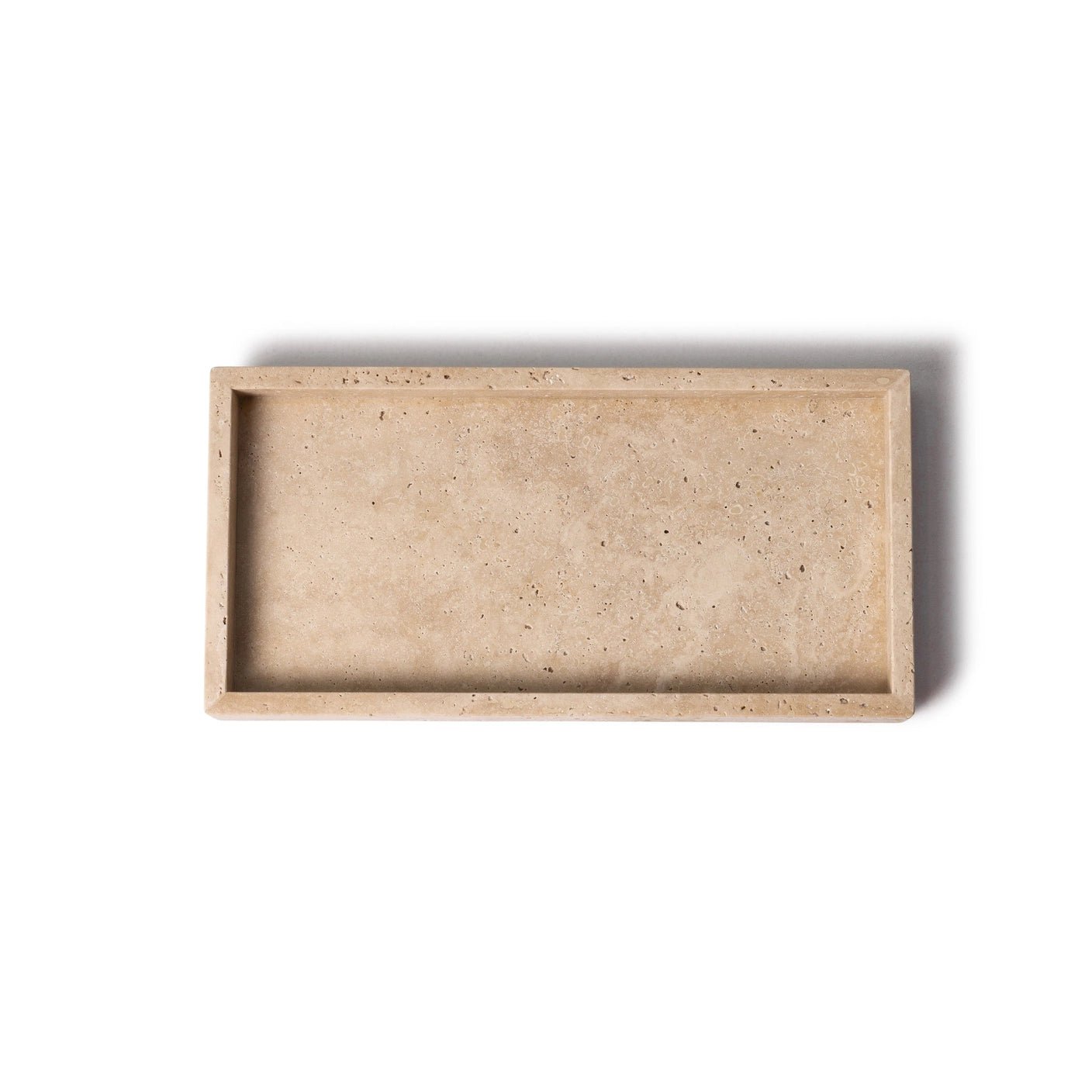 Marmor bakke med kant 15 × 30 cm - Adero Home - Travertin