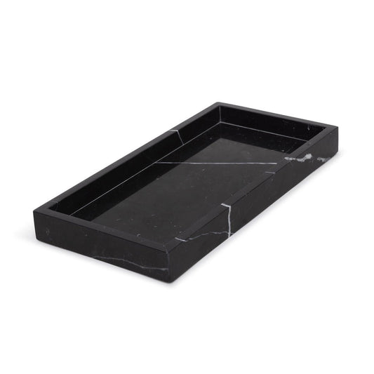 Marmor bakke med kant 15 × 30 cm - Adero Home - Sort