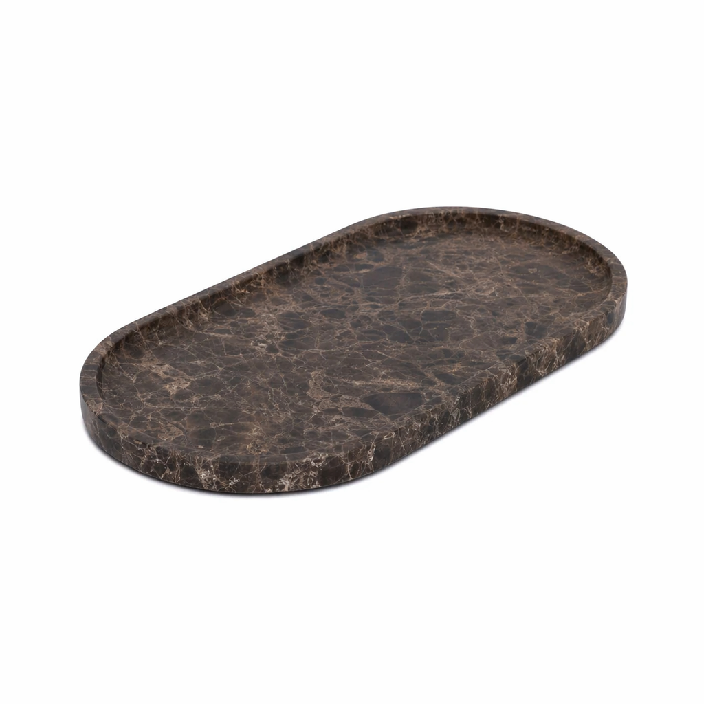 Oval marmor bakke 15 x 30 cm