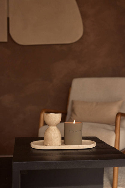 Oval marmor bakke 15 x 30 cm